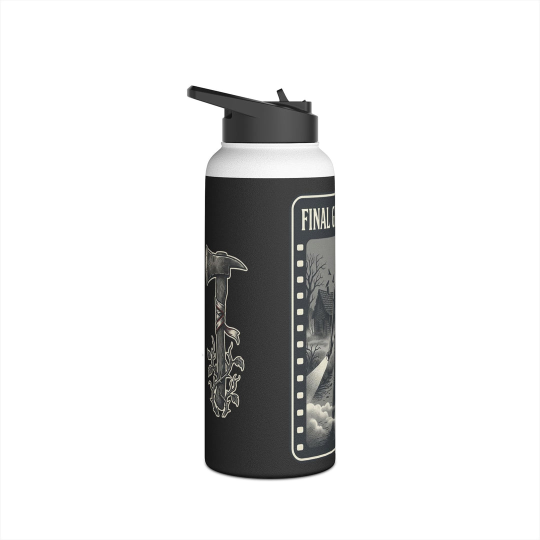 "Final Girl Energy" Stainless Steel Water Bottle, Standard Lid