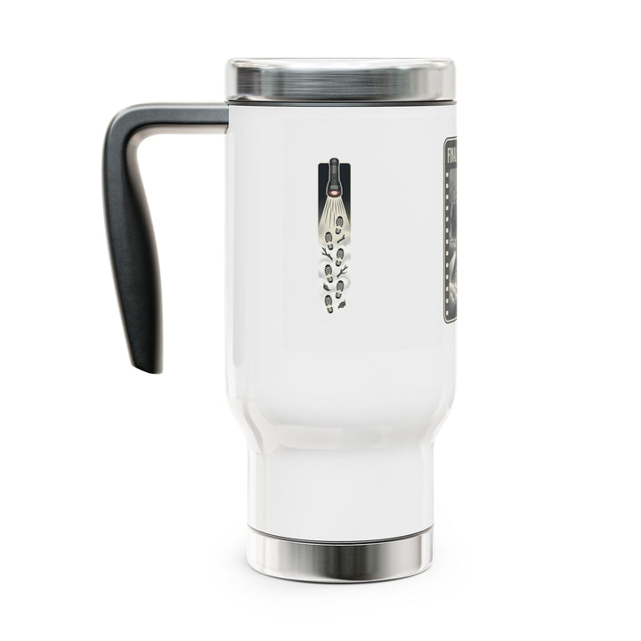 "Final Girl Energy" Stainless Steel Travel Mug with Handle, 14oz