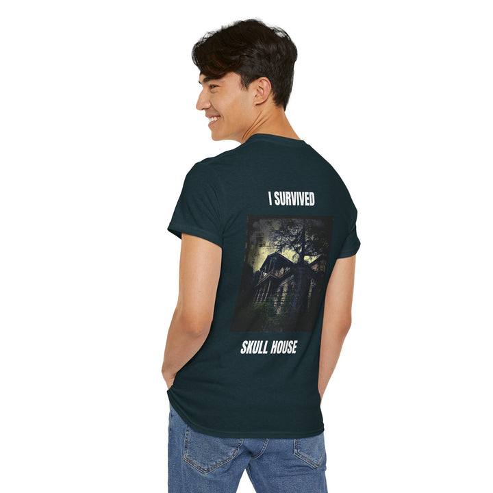"I Survived Skull House" Unisex Heavy Cotton Tee