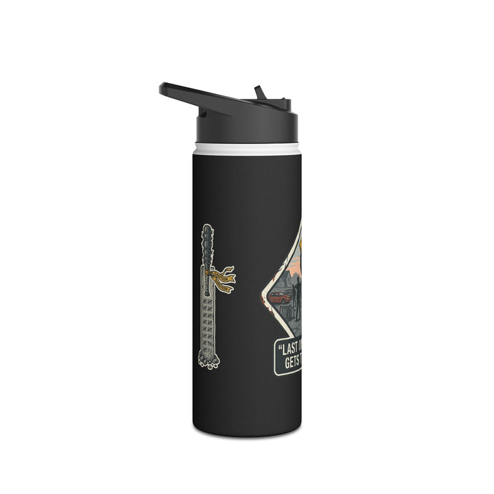 "Last One Standing Gets the Snacks" Stainless Steel Water Bottle, Standard Lid