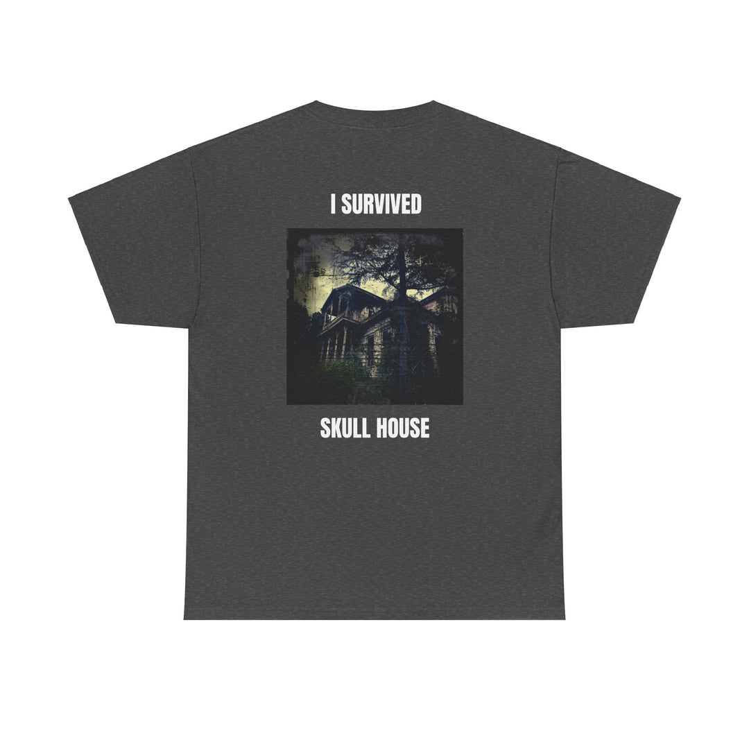 "I Survived Skull House" Unisex Heavy Cotton Tee
