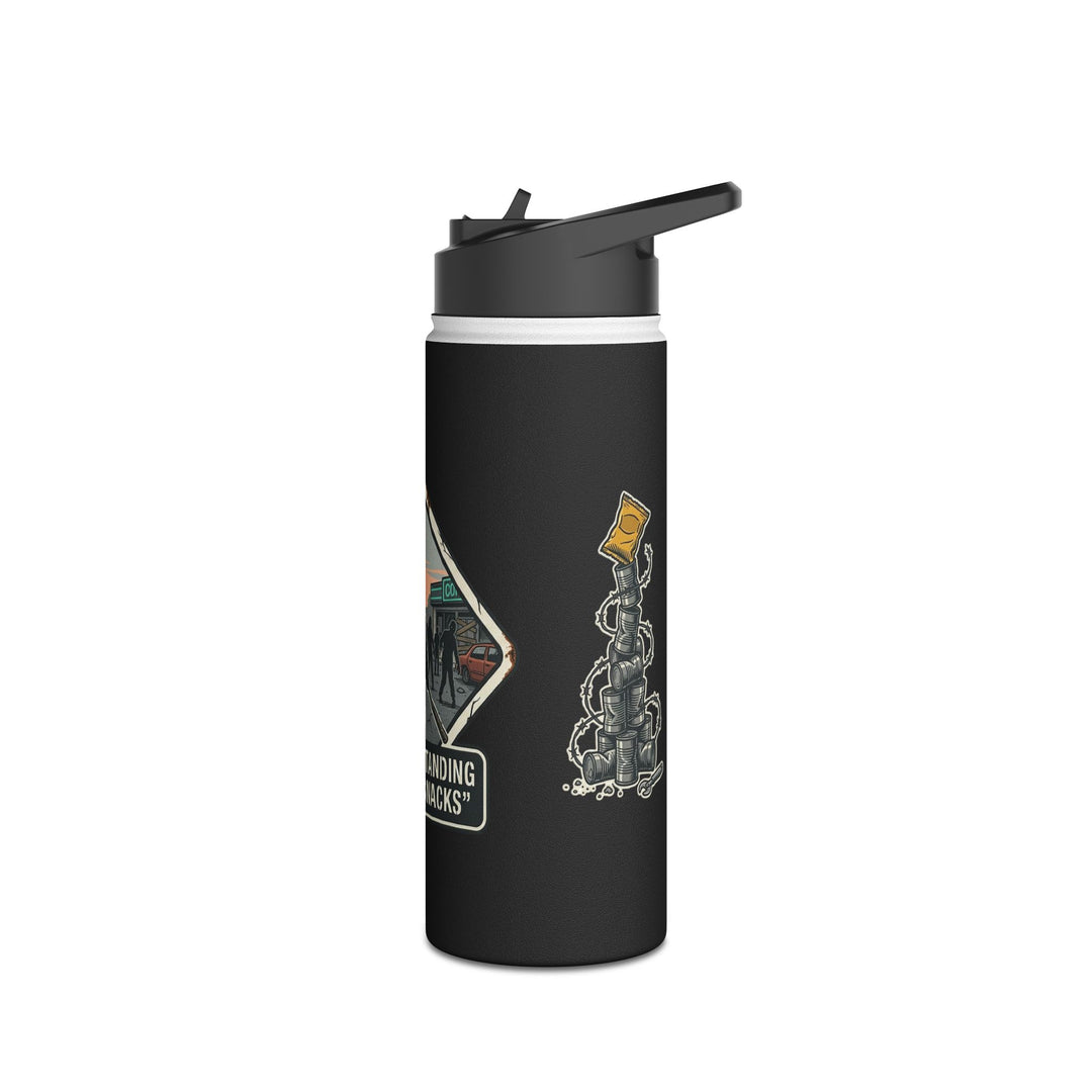 "Last One Standing Gets the Snacks" Stainless Steel Water Bottle, Standard Lid