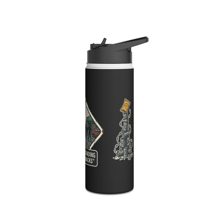 "Last One Standing Gets the Snacks" Stainless Steel Water Bottle, Standard Lid