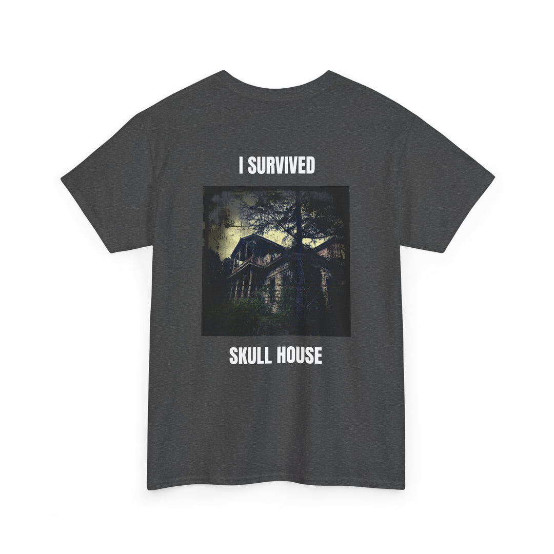 "I Survived Skull House" Unisex Heavy Cotton Tee