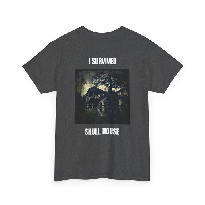 "I Survived Skull House" Unisex Heavy Cotton Tee