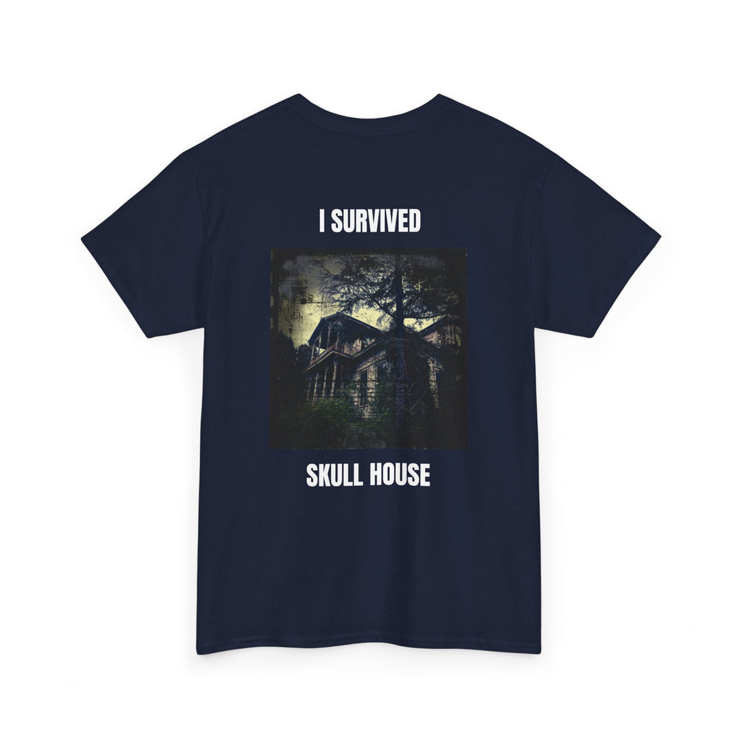 "I Survived Skull House" Unisex Heavy Cotton Tee