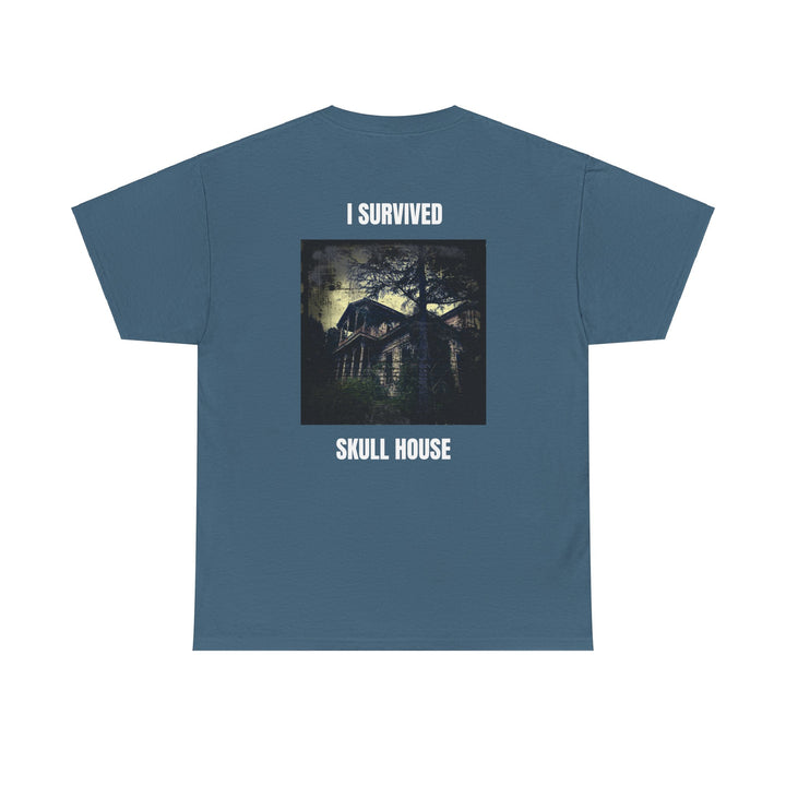 "I Survived Skull House" Unisex Heavy Cotton Tee
