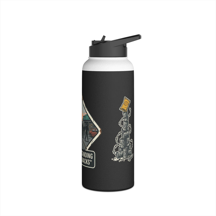 "Last One Standing Gets the Snacks" Stainless Steel Water Bottle, Standard Lid