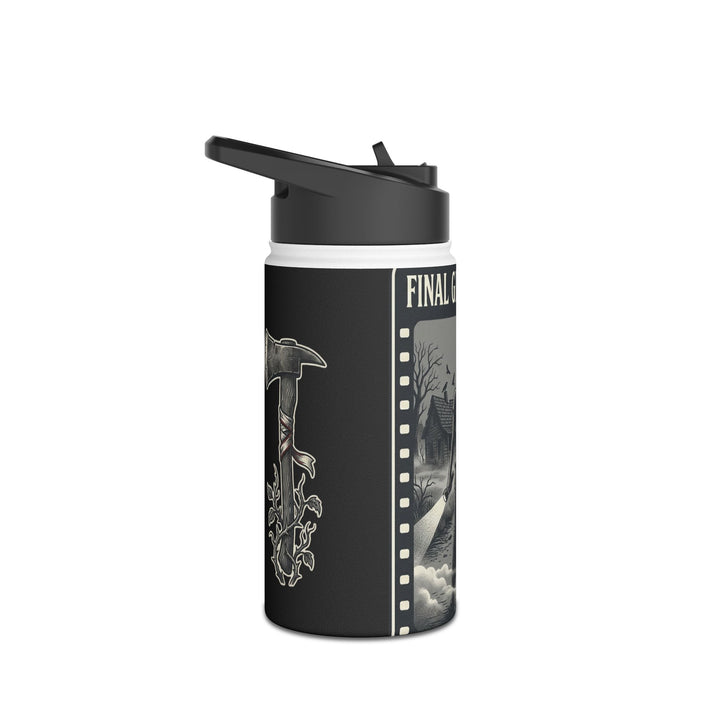 "Final Girl Energy" Stainless Steel Water Bottle, Standard Lid