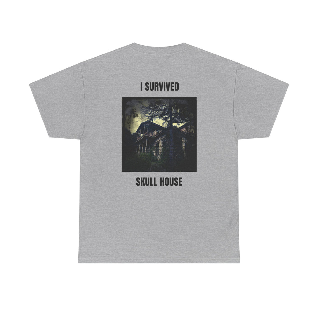 "I Survived Skull House" Unisex Heavy Cotton Tee