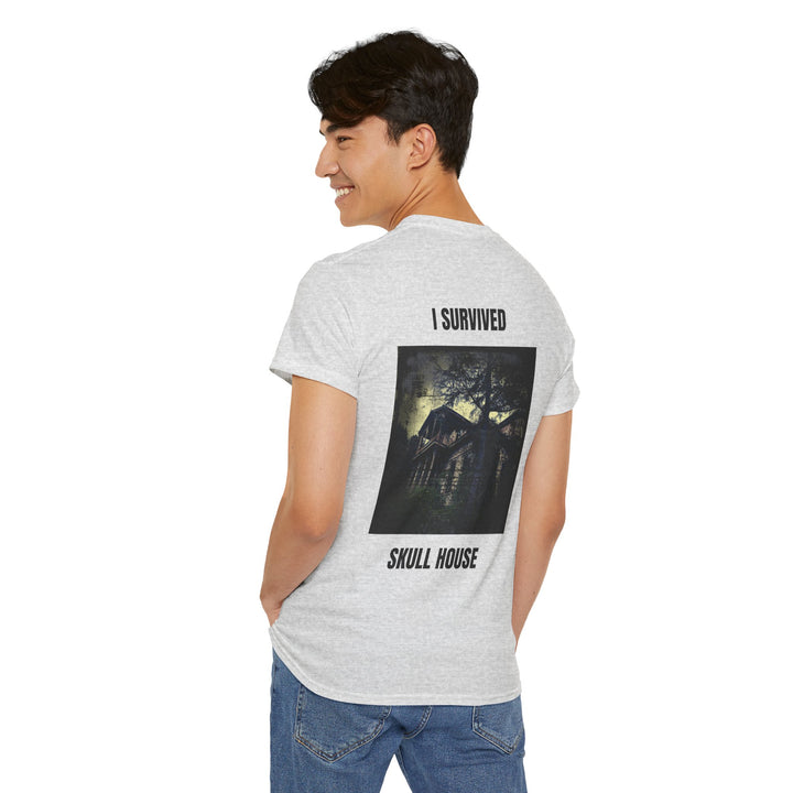 "I Survived Skull House" Unisex Heavy Cotton Tee