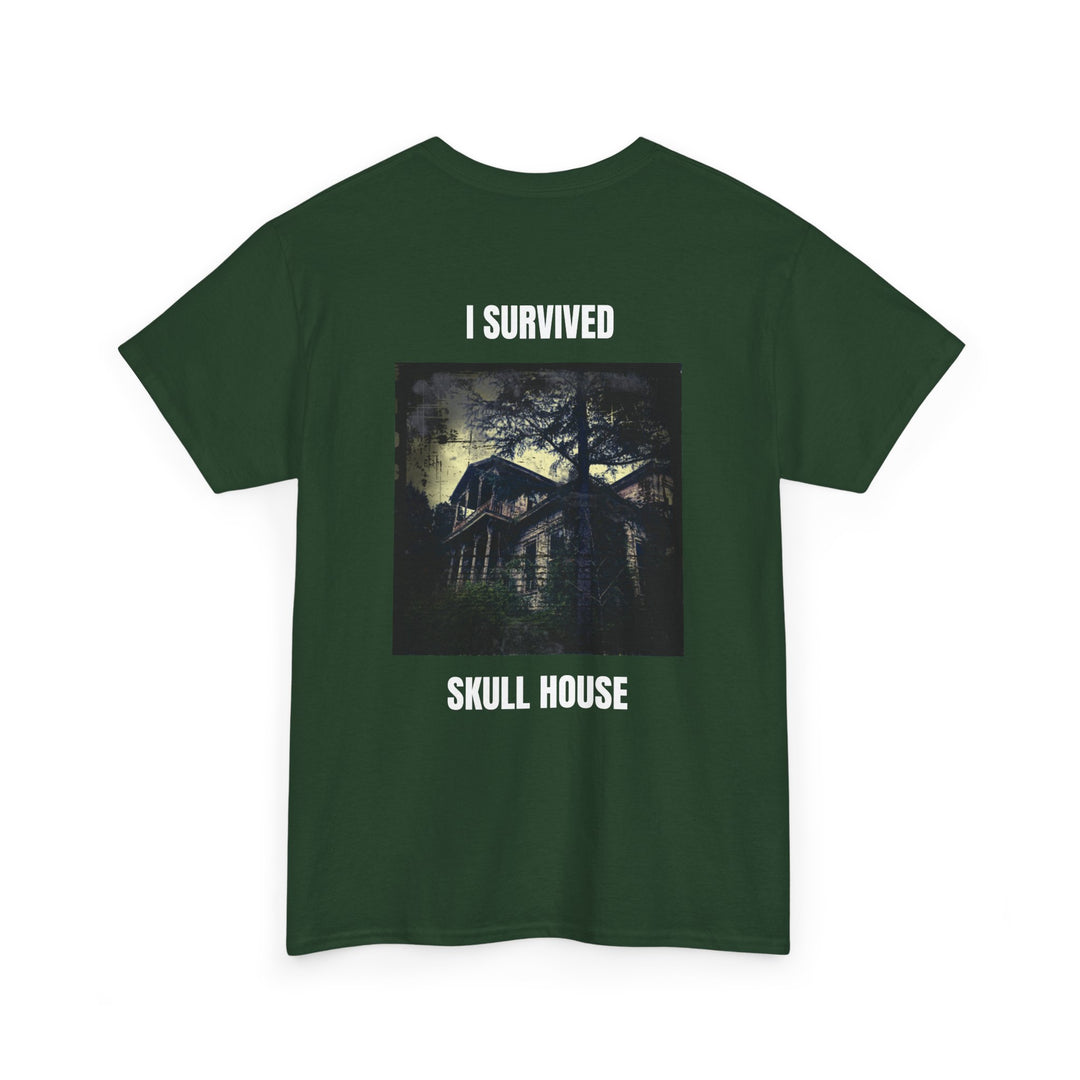 "I Survived Skull House" Unisex Heavy Cotton Tee
