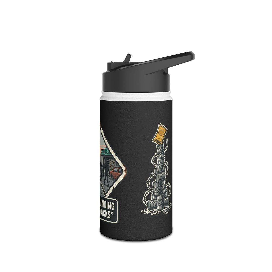 "Last One Standing Gets the Snacks" Stainless Steel Water Bottle, Standard Lid