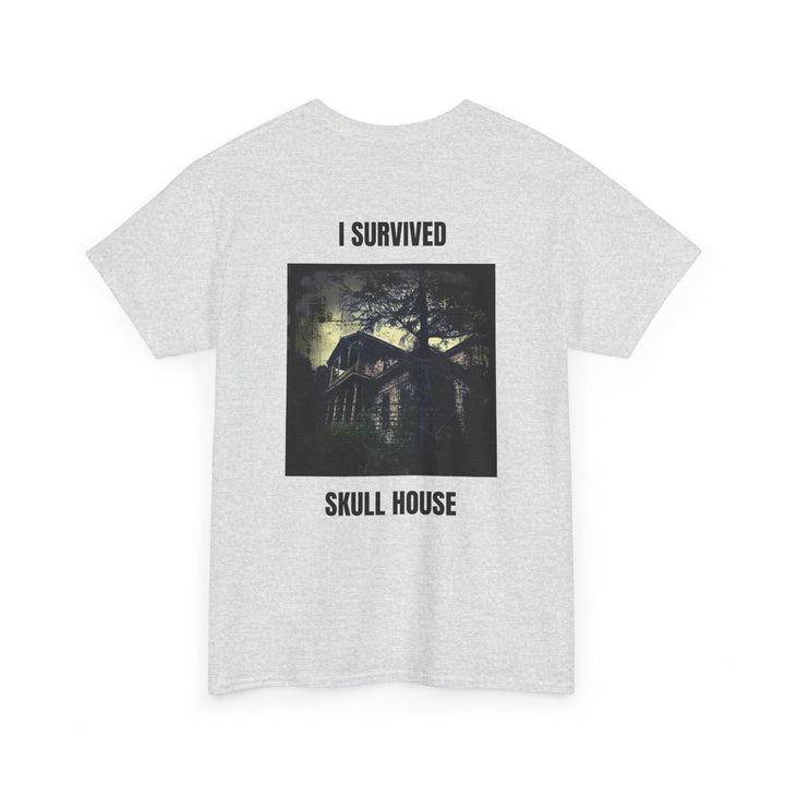 "I Survived Skull House" Unisex Heavy Cotton Tee
