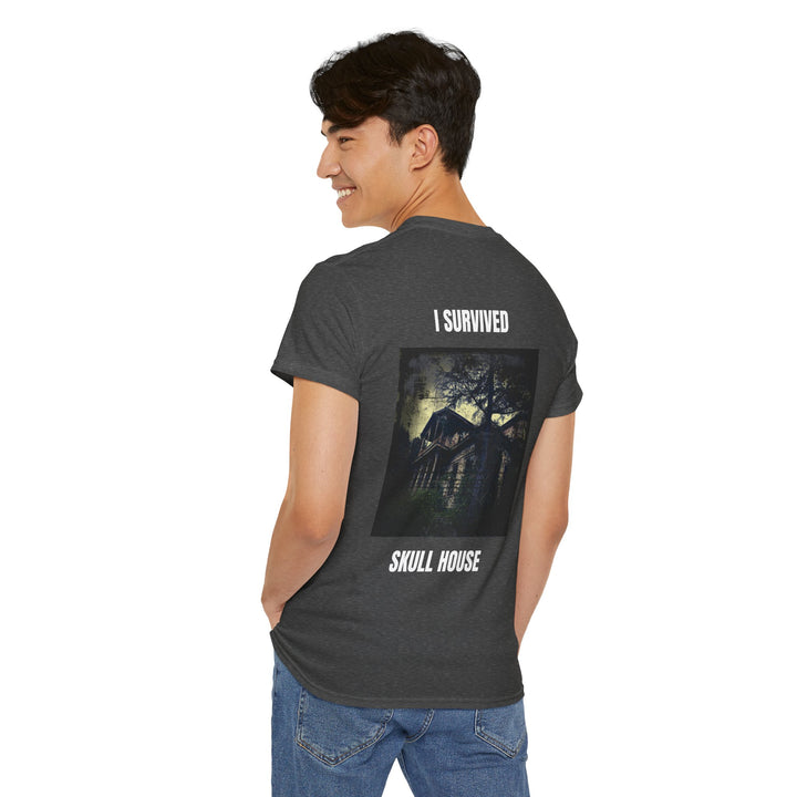 "I Survived Skull House" Unisex Heavy Cotton Tee