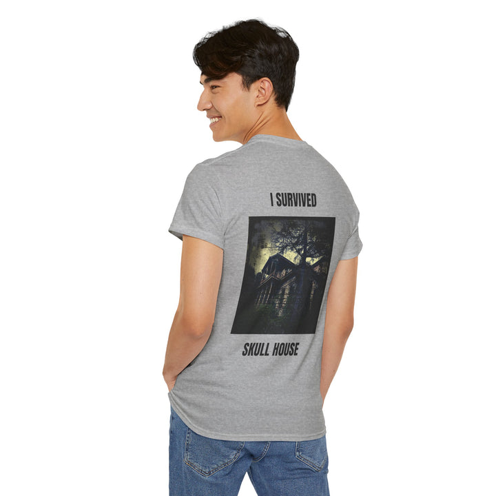 "I Survived Skull House" Unisex Heavy Cotton Tee