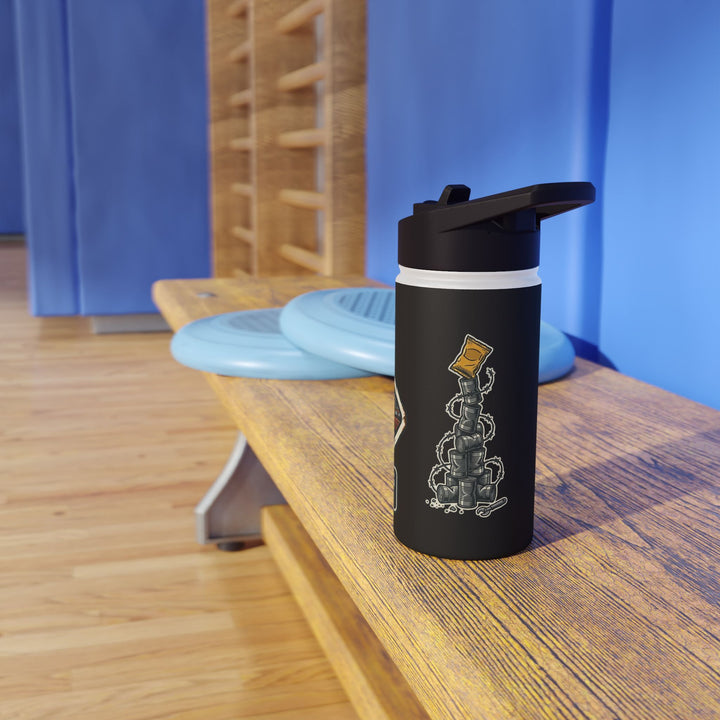 "Last One Standing Gets the Snacks" Stainless Steel Water Bottle, Standard Lid