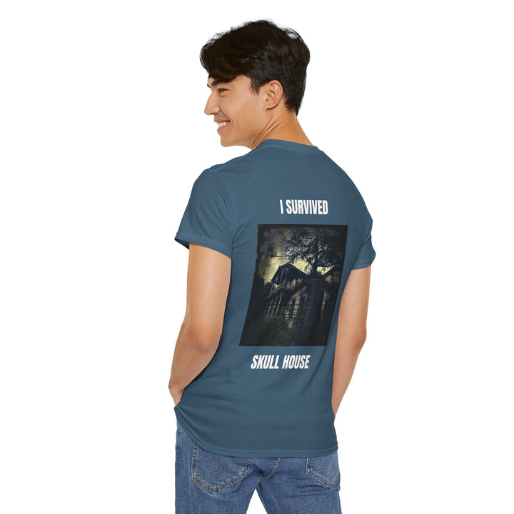 "I Survived Skull House" Unisex Heavy Cotton Tee