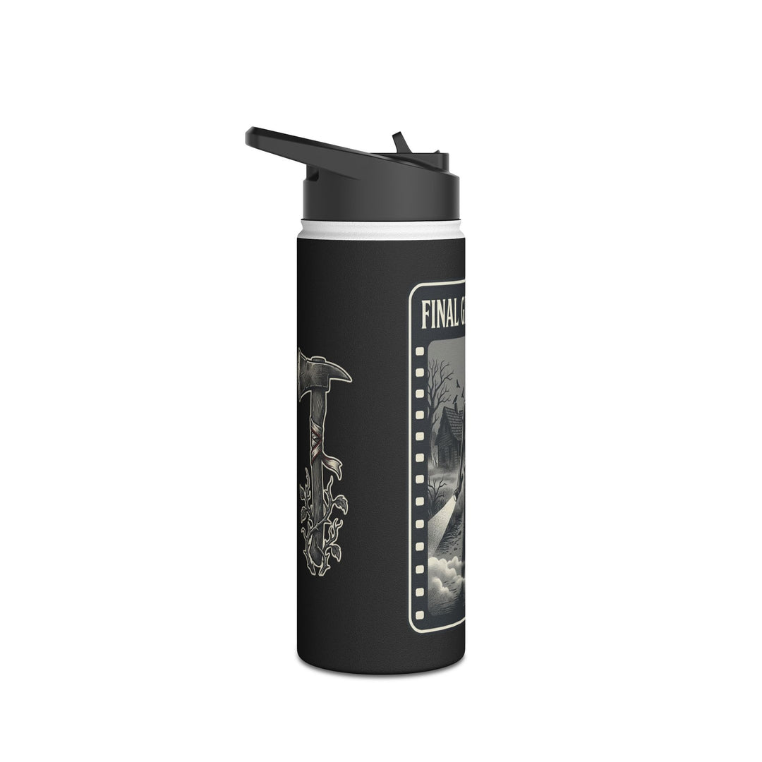"Final Girl Energy" Stainless Steel Water Bottle, Standard Lid