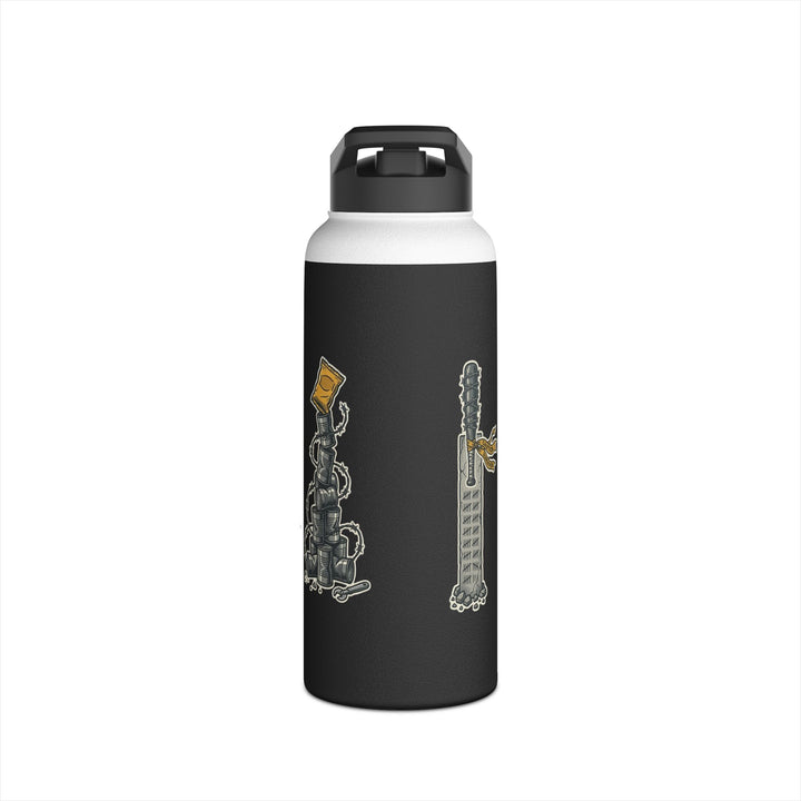 "Last One Standing Gets the Snacks" Stainless Steel Water Bottle, Standard Lid