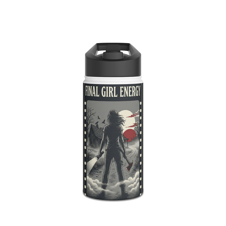 "Final Girl Energy" Stainless Steel Water Bottle, Standard Lid