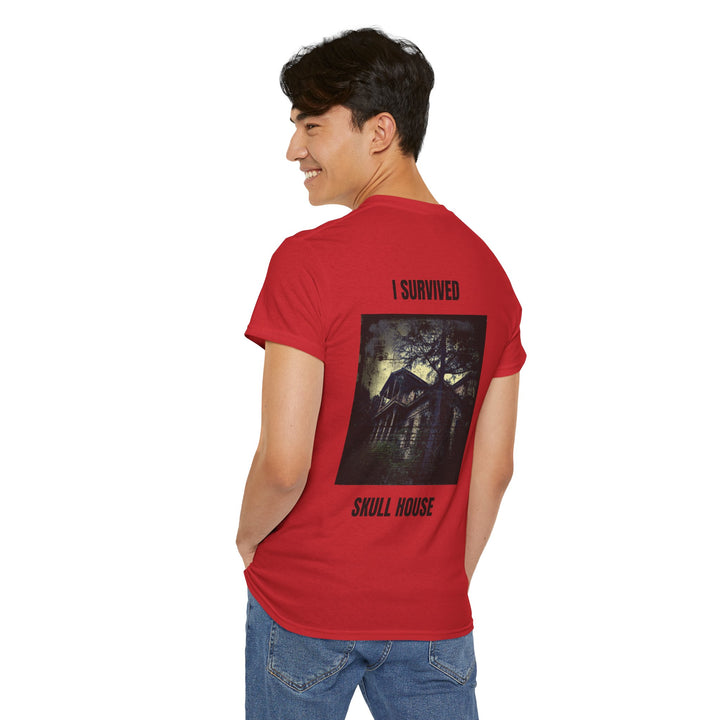 "I Survived Skull House" Unisex Heavy Cotton Tee