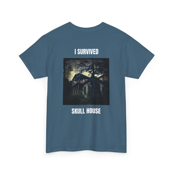 "I Survived Skull House" Unisex Heavy Cotton Tee