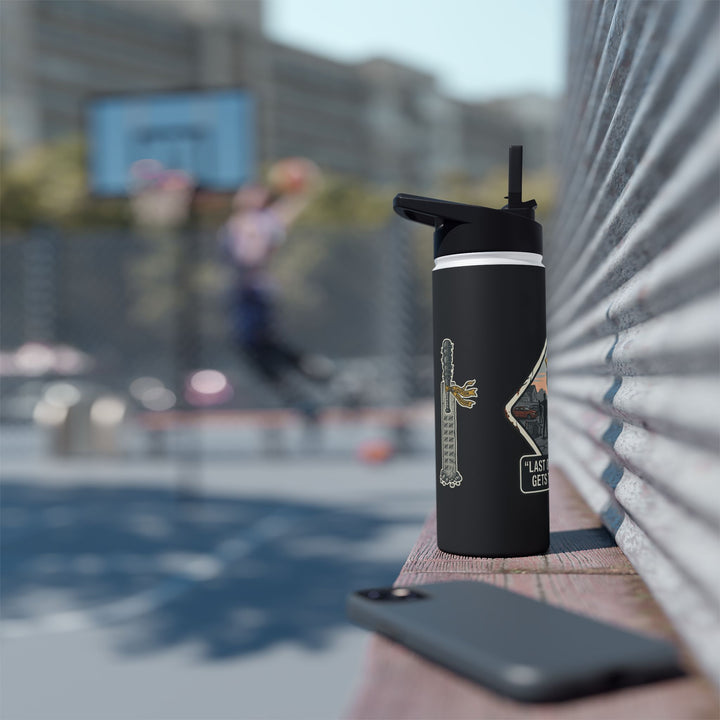 "Last One Standing Gets the Snacks" Stainless Steel Water Bottle, Standard Lid