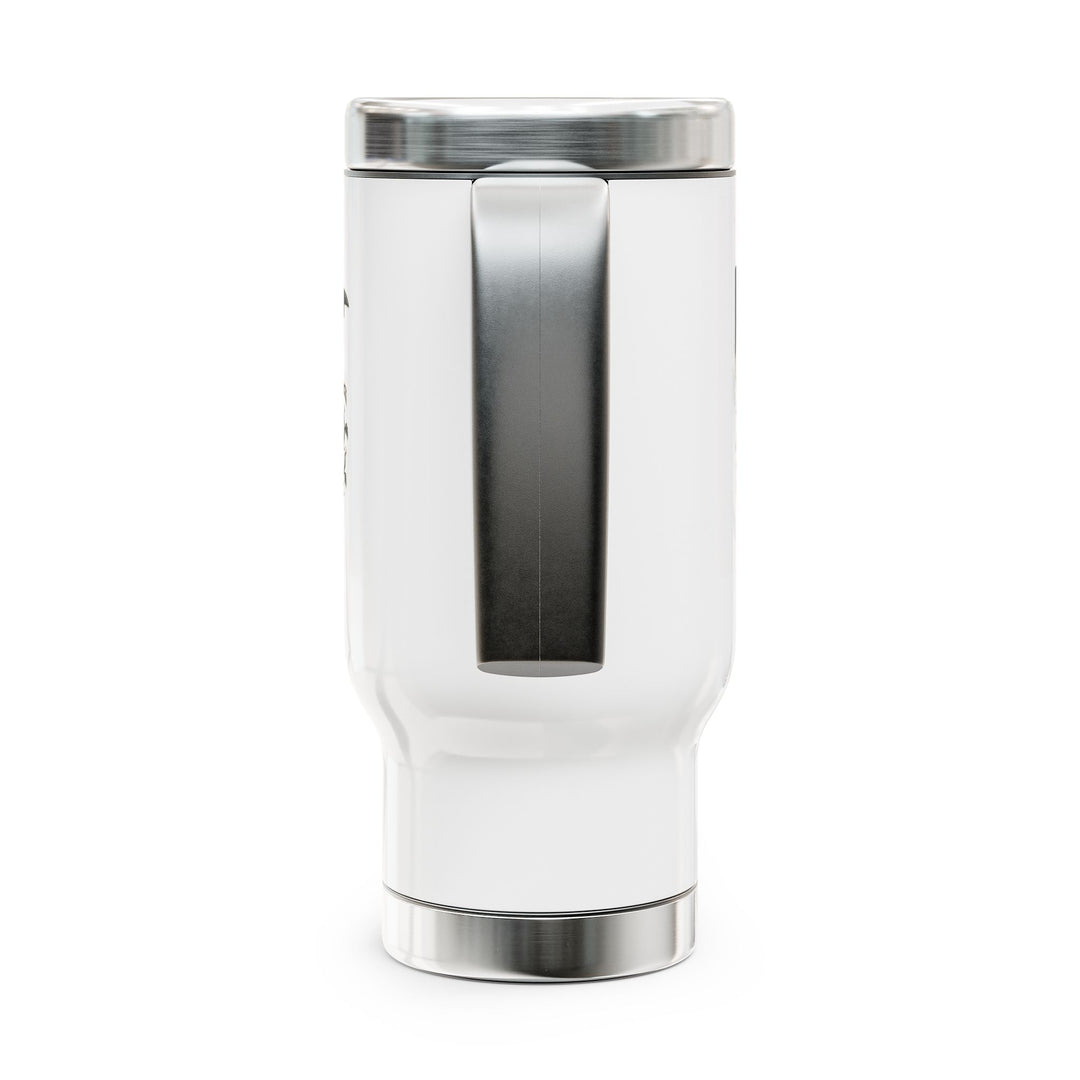 "Final Girl Energy" Stainless Steel Travel Mug with Handle, 14oz