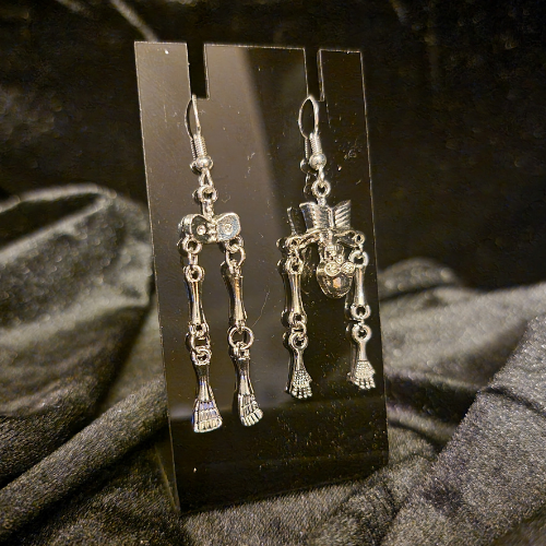 Halved Skeleton (Top and Bottom Pieces) Earrings