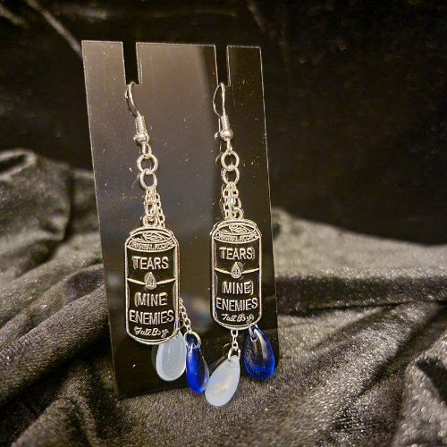 "Tears of Mine Enemies" Blue Earrings