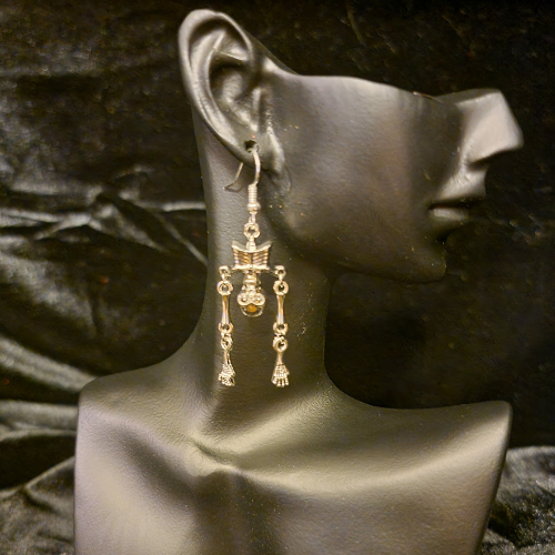 Halved Skeleton (Top and Bottom Pieces) Earrings