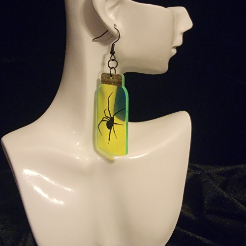 Glow-in-the-Dark Spider Earrings