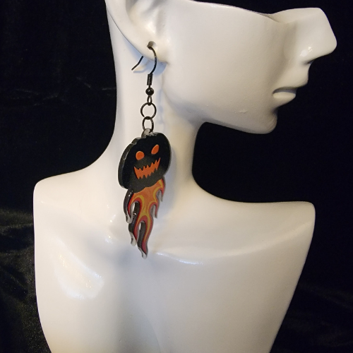 Fiery Pumpkin Earrings