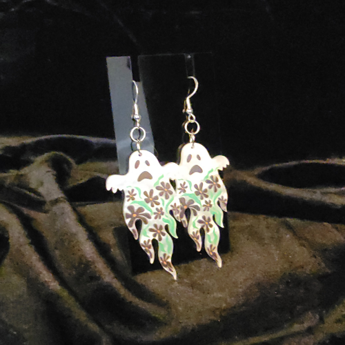 Flowery Ghost Earrings