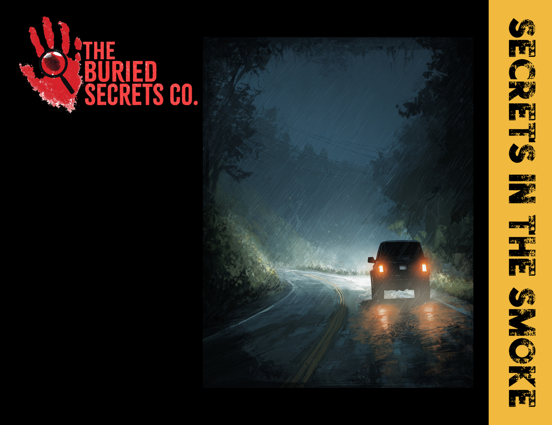 PREORDER - Secrets in the Smoke - True Crime Murder Mystery Game